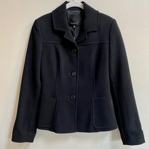 Tara Jarmon Black Livia Wool Blend Coat Size 4